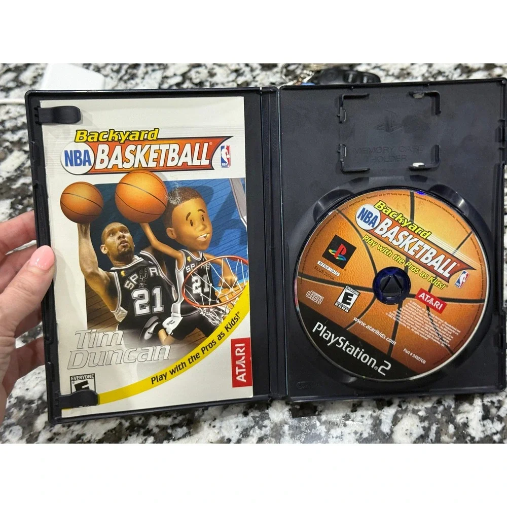 Backyard NBA Basketball Sony‎ PlayStation 2 PS2 2003 Atari Tim Duncan SLUS-20704